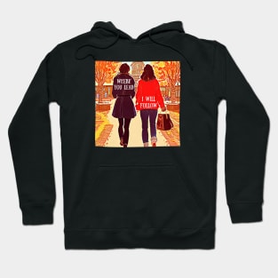 The Girls Walking in Autumn IV Hoodie